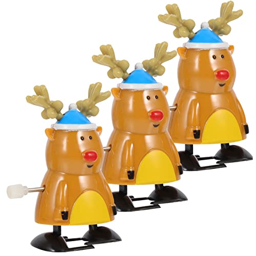 ibasenice 3 Stück Weihnachts Aufziehspielzeug Ornamente Weihnachtsfüller Weihnachtsplüschtiere Weihnachtsspielzeug Kinderspielzeug von ibasenice