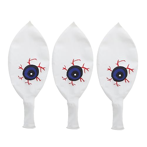 ibasenice 3 Stück runder Augapfelballon halloween kleidung halloween outfit Halloween-Partyballons Weihnachten aufblasbar Neon Halloween-Ballon Halloween-Party-Ballon-Dekorationen Gummi von ibasenice