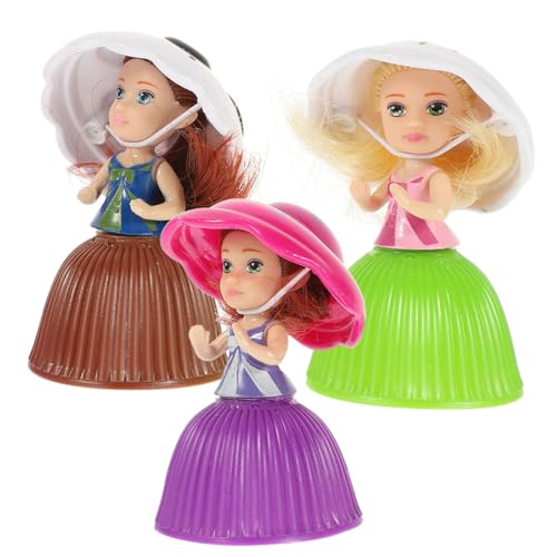 ibasenice 3 Stücke Cupcake Prinzessin Cupcake Prinzessin Puppe Cupcake Mädchen Puppe Cupcake Überraschung Puppe Puppe Kleine Überraschung von ibasenice