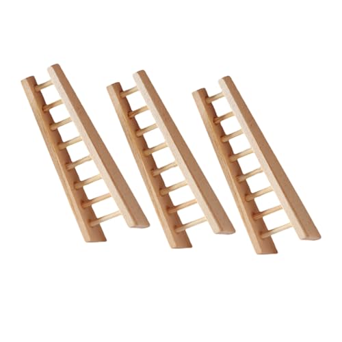 ibasenice 3 Stücke Holz Mini Holz Treppen Puppe Leiter Fee Leiter von ibasenice