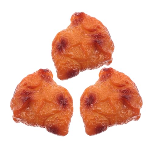 ibasenice 3 Stücke Simulation Chicken Nuggets Lebensmittel Modell Realistische Faux Fried Chicken Display Requisiten Für DIY Fotografie Requisiten Küche Restaurant von ibasenice