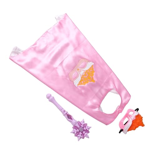 ibasenice 3-teiliges Prinzessinnen-kostüm Für Mädchen, Prinzessinnen-zauberstab, Im Dunkeln Leuchtende Maske Und Umhang, Halloween-cosplay-kostüm-zubehör Für Kinder Und Kleinkinder ibasenice 3-teiliges Prinzessinnen-kostüm Für Mädchen, Prinzessinnen-zauberstab, Im Dunkeln Leuchtende Maske Und Umhang, Halloween-cosplay-kostüm-zubehör Für Kinder Und Kleinkinder von ibasenice