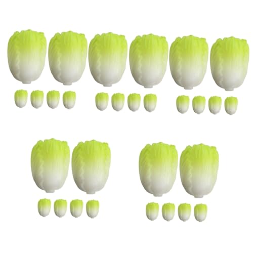 ibasenice 30 STK Kohlmodell Gründekor Puppenhausgemüse Mini Hausmannskost Mini-gemüse-dekor Mini-dekor Mit Künstlichem Grünem Gemüse Miniatur Lebensmittel 3D Harz von ibasenice