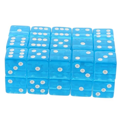 ibasenice 30 Stück Himmelblaue -layouts Große Nummerierte Spieleprop Tragbare Große Partyspielwürfel Unterhaltungswürfel Farbige Sky-Blue Acryl von ibasenice