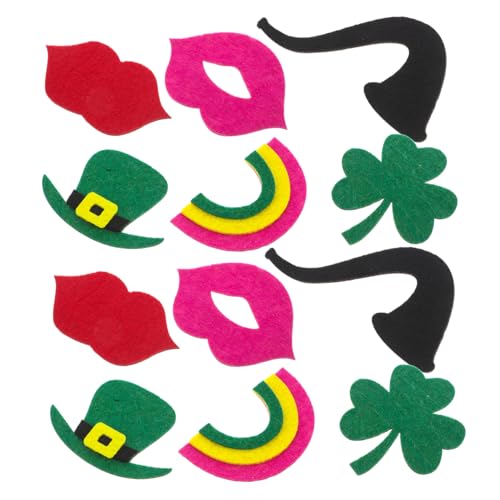 ibasenice 30 Stück Irish Day Filzaufkleber Kleeblatt Handwerk Selbstklebende Filzaufkleber Irische Aufkleber Patricks-Aufkleber Selbstklebender Filzaufkleber Wandtatt Ausschuss Gefühlt von ibasenice