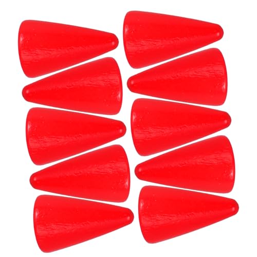 ibasenice 30 Stück Schachfiguren Schachzubehör Brettzubehör Schach Für Brettspielkomponente Spielzubehör Spielfiguren Spielbedarf Schachersatz Schachbrett Schachholz Rot von ibasenice
