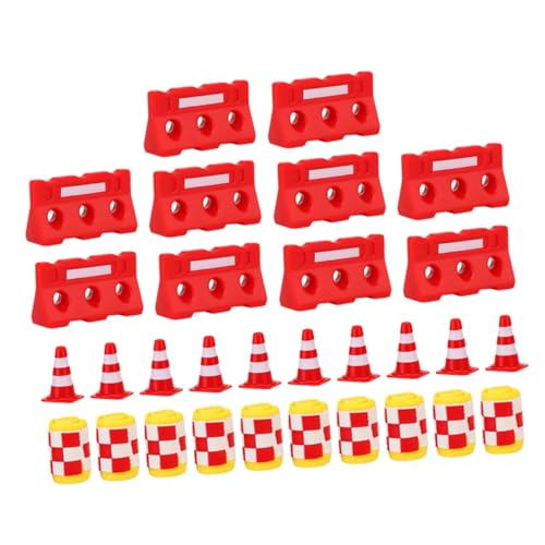 ibasenice Verkehrszeichen-Spielzeug Für Kinder – 30-teiliges Mini-verkehrszeichen- Und -spielset Bauverkehrsspielzeug Lernspielzeug von ibasenice