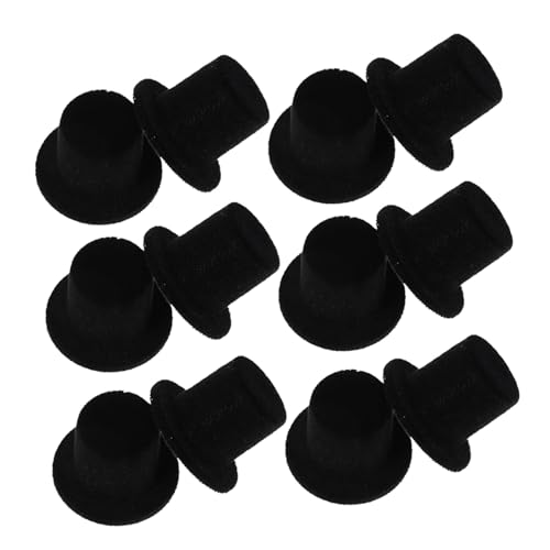 ibasenice 30 Stück Teiliges Mini Samt Kleine Formelle Hüte für DIY Magierprojekte Vielseitige Familienfeier Halloween-dekoration Schwarze Mini Zauberhüte für Basteln und Haaraccessoires von ibasenice