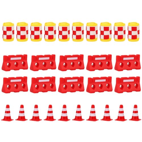 ibasenice Pädagogisches Verkehrsspielzeug – 30-teiliges Mini-verkehrskegel-Set Outdoor-spielset Mit Sportkegeln Lernspielzeug Für Kinder Zu Verkehrsregeln von ibasenice
