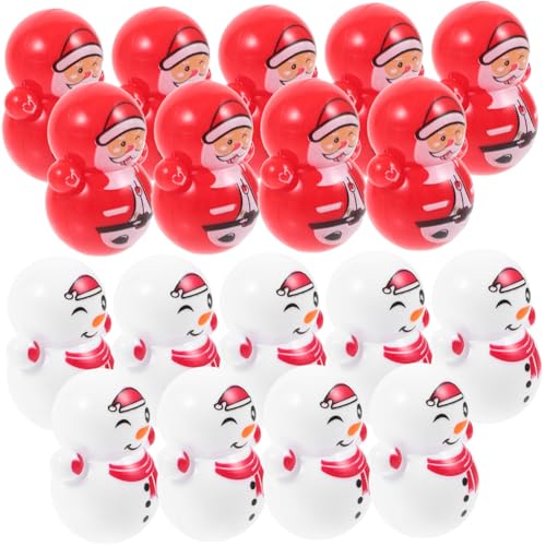 ibasenice 30stücke Mini Tumbler Spielzeug Für Weihnachtsfiguren Santa Claus Dekoration Und Geschenkidee Für Weihnachten Kindergeburtstage Und von ibasenice