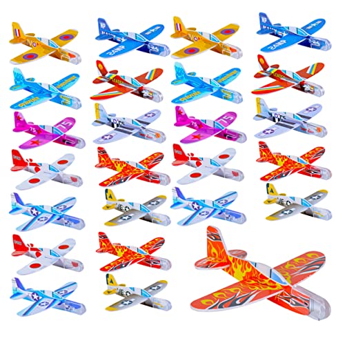 ibasenice 30 Stück kleines Flugzeug Outdoor draußen Model Planes Flugzeuge für Mini-Flugzeug Plane Toy Handwurfflugzeug kleines Segelflugzeug Schaum von ibasenice