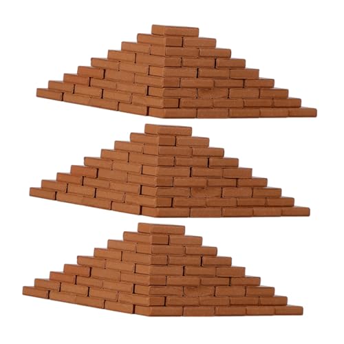 ibasenice 300 Stück Maßstab Realistische Mini Ziegelsteine für Puppenhaus Dekoration Gartenaccessoires Handgefertigte Miniatursteine für DIY Bastelprojekte von ibasenice