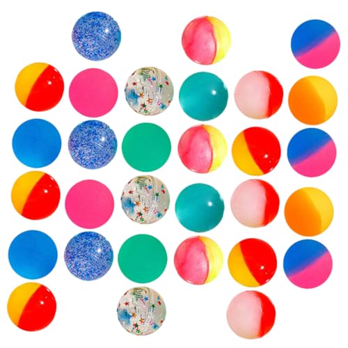 ibasenice 30st Kinder Hüpfball Spielzeuge Mini-hüpfbälle Hochspringende Bälle Hüpfball Für Verkaufsautomaten Farbige Hüpfbälle Hüpfball Für Kinder Requisiten Plastik Kleinkind Hüpfender Ball von ibasenice
