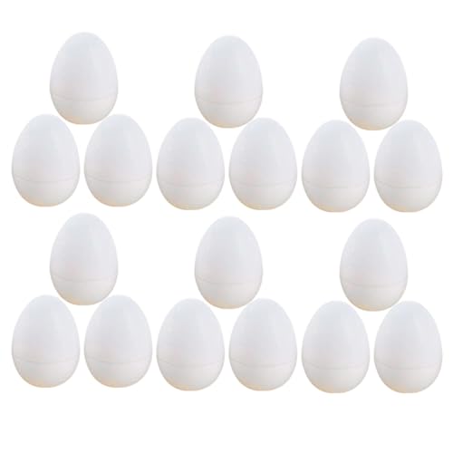 ibasenice 30st Ostereier Hühner Eierpfanne Eierkocher Partygeschenke Eier Basteln Gefälschte Eierdekoration Desktop-zubehör Gefälschtes Ei Küche Food-modell Ei-modelle Plastik Weiß von ibasenice