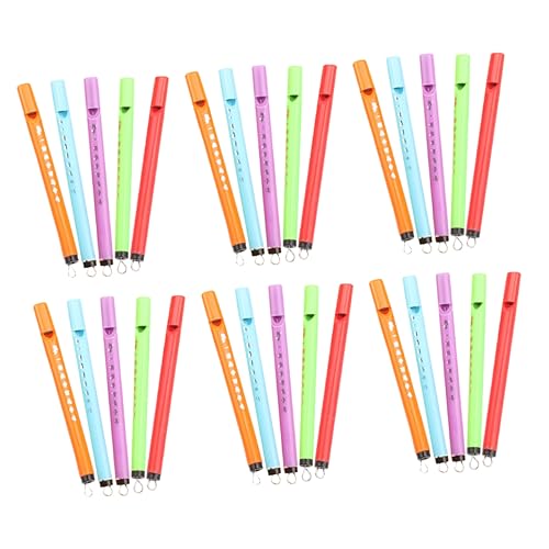 ibasenice 30st Vogelruf Piccoloflöte Kinderarmband Mundharmonika Blechflöte Schiebepfeife Beobachter Verrückte Pfeife Wind Instrument Fußball Pfeifen -trompete Vogelstimmen Plastik von ibasenice