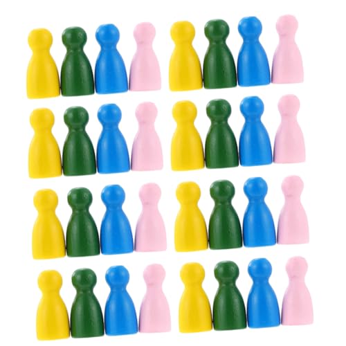 ibasenice 32 Stück Fliegende Schachfiguren Spielset-zubehör Lernspielzeug Tabletop-spielkomponente Tischmarker Für Bauern Desktop-zubehör Brettspiele Bauern Spielzubehör Holz Puzzle von ibasenice