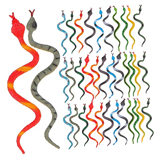 ibasenice 36 STK Spielzeug künstliche Schlangen Gummischlangen realistisch echte Schlange Modelle Schlange Requisiten Schlangen Requisiten Sandkasten falsche Schlange Ornamente Kind Plastik von ibasenice
