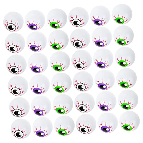 ibasenice 36 Stück Halloween Augäpfel Augäpfel Flipper Halloween Dekorationen Trick Fiesta Leuchtendes Halloween Bälle Halloween Ballons D'Halloween Augapfel Pin Pong von ibasenice