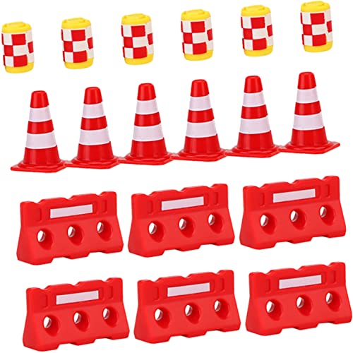 ibasenice Lernspielzeug Für Jungen Und Mädchen 36-teiliges Mini-verkehrskegel-Set Verkehrszeichen Straßensperren Spielzeug-Set Pädagogisches Spielset Für 5-jährige von ibasenice