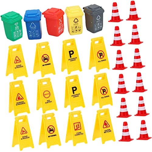 ibasenice Kinderfreundliches Verkehrszeichen-Spielzeug – 37-teiliges Lernspielzeug-Set Für 5- Bis 8-jährige – Verkehrszeichen- Pädagogisches Spielset Für Kinder von ibasenice