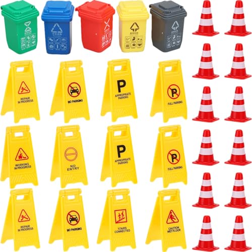 ibasenice 37st Kognitives Unterrichten Im Freien Planke Zapfen Verkehr Aufkleber Block Spiele Zeichen Reifen Straßensperre Zappeln Lernspielzeug Für Mini- Plastik von ibasenice
