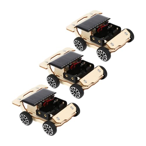 ibasenice 3Sätze Mini Solar Auto Bausatz Tragbares Solarautospielzeug für Wissenschaftsprojekte für DIY Experimente Leicht zu Transportieren für Schulprojekte von ibasenice
