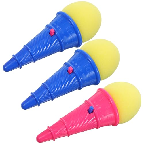 ibasenice 3St Flummi Outdoor draußen Toys for Boys spielzeugpistolen Schwammball -Shooter- Eiscreme-Shooter- Plastik von ibasenice