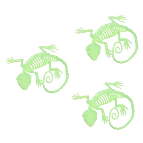 ibasenice 3St realistische Eidechsenfigur wissenschaftspädagogische stütze Gummi-Eidechse künstliches Modell Reptil Eidechse Spielzeug Halloween schmücken Gecko von ibasenice