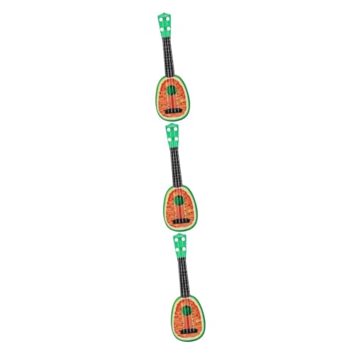 ibasenice 3St Kindergitarre akustisch Banjo-Ukulele Spielzeug für Kleinkinder Musikinstrumente Kinderspielzeug Gitarrenspielzeug Gitarren-Ukulele-Spielzeug elektrisch Spielzeugset Modell rot von ibasenice