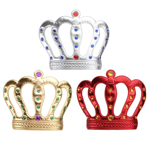 ibasenice Rolle-spielen Crown Requisiten 3 Stücke Kinder Erwachsene Party Leistung Kopfbedeckungen Stilvolle Und Komfortable Ihre von ibasenice