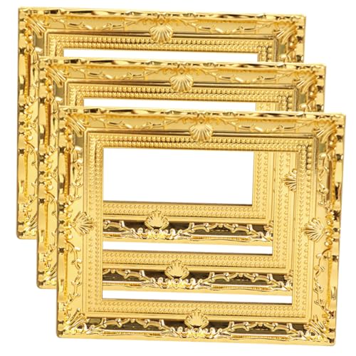 ibasenice 3St Puppenhausrahmen Spielzeugautos Tischminiaturen für kinderspielzeug schmuck puppenzubehör Miniaturmöbel für dekorativer Mini-Fotorahmen Plastik Golden ibasenice 3St Puppenhausrahmen Spielzeugautos Tischminiaturen für kinderspielzeug schmuck puppenzubehör Miniaturmöbel für dekorativer Mini-Fotorahmen Plastik Golden von ibasenice
