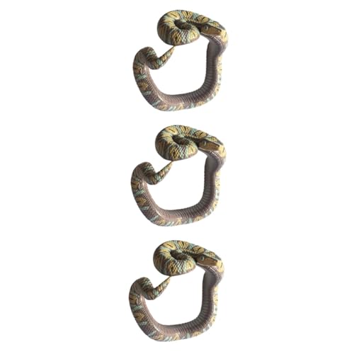 ibasenice 3St Horrorschlangenspielzeug The Hallow Halloween realistisches Schlangenspielzeug Gummischlangen Spielzeuge gruselige falsche Schlange Simulation Schlangenarmband Schnur Zubehör von ibasenice