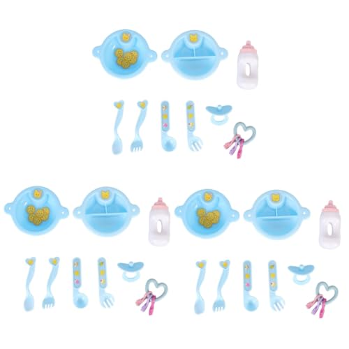 ibasenice 3St Simulation Fütterungsgeschirr Fütterungsspielzeug für Babypuppen Küchenutensilien simulieren puppenhauszubehör Kreatives Spielzeug für Kinder Besteck wiedergeborene Babypuppe von ibasenice
