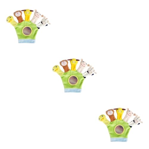 ibasenice 3St Spielzeuge Spielzeug für Kleinkinder Babyspielzeug Baby Spielzeug Baby Fingerpuppen Tierische Fingerpuppen Fingerspielzeug Marionette Handpuppe neugeboren von ibasenice