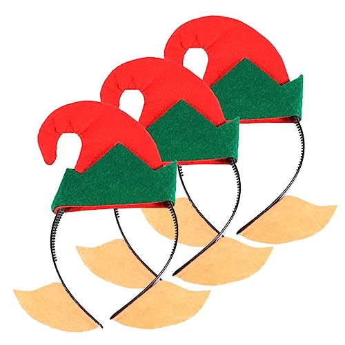 ibasenice 3St weihnachts party weihnachten party mannergeschenk weihnachten حجاب towel Tiara weihnachtliches Kostümzubehör Weihnachtsstirnbänder Halloween Stirnband Haarschmuck Kopfbedeckung von ibasenice