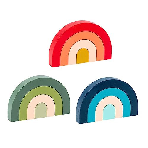 ibasenice 3Stücke Teiliges Holzspielzeug Regenbogen Bausteine für Kreatives und Lernen Pädagogisches Montessori für Robust und Sicher aus Massivem Holz ibasenice 3Stücke Teiliges Holzspielzeug Regenbogen Bausteine für Kreatives und Lernen Pädagogisches Montessori für Robust und Sicher aus Massivem Holz von ibasenice