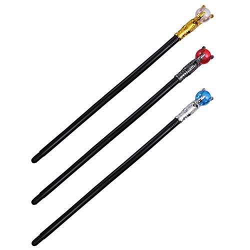 ibasenice 3er Set Plastik Scepter Dekorative Requisiten Für Kostüme Cosplay Und Partys Königlicher Zauberstab Antik Und Ideal Als Kostümzubehör Für Halloween von ibasenice