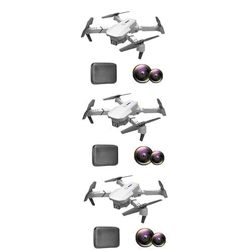 ibasenice 3st E525 Doppelobjektiv 4k Ultra-high-Definition-luftaufnahmen Ferngesteuerte Drohnen 4k-drohne Drohne Vierachsig Rc-quadrotor Steigend Flugzeug Aufbewahrungstasche Spielzeug Weiß von ibasenice