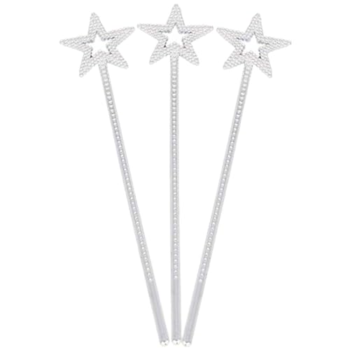 ibasenice 3st Engel Zauberstab Ballettröckchen Nachtlicht Spiralen Fee Für Mädchen Sternstab-Sticks Sternenstäbe Zauberstäbe Cosplay-Requisiten Silver Harz von ibasenice