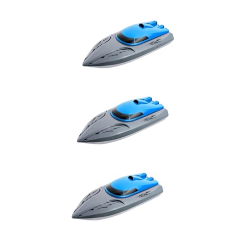 ibasenice 3St ferngesteuertes Boot Badespielzeug elektrisches Poolboot RC Futterboot Kinder wasserspielzeug kinderwasserspielzeuge Miniboot 2,4-GHz-Boot-Spielzeug Aufladen Schnellboot Abs von ibasenice