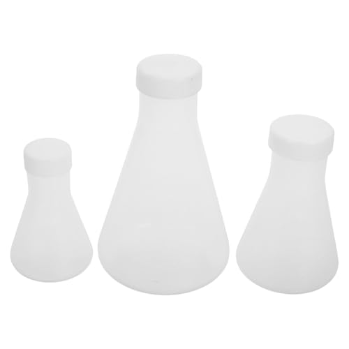ibasenice 3-teiliges Set Weithals-erlenmeyerkolben Aus Kunststoff 50 Ml 100 Ml 250 Ml Labor-erlenmeyerkolben Sicheres Wissenschaftsspielzeug Für Jungen Und Mädchen von ibasenice