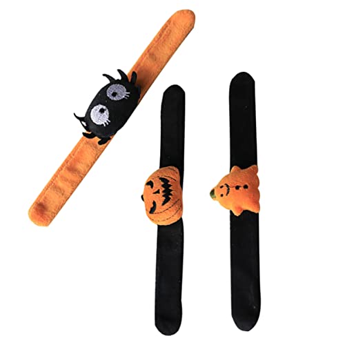 ibasenice 3st Halloween-ring Geister-slap-armbänder Halloween-partydekorationen Aufkleber Halloween-armband Halloween-slap-armbänder Halloween-partyzubehör Für Erwachsene Reize Plüsch von ibasenice
