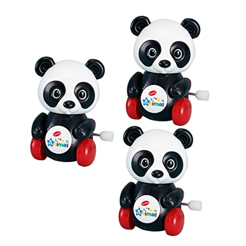 ibasenice 3st Panda-wicklung Tierspielzeug Aufwinden Kindergeburtstagsgeschenk Aufziehboot Badespielzeug Badezimmer Badewanne Spielzeug EIN Bad Nehmen Requisiten Plastik Kleinkind von ibasenice