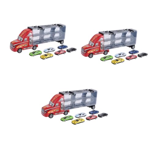 ibasenice 3St Autospielzeug für Kleinkinder Mini-Fahrzeugspielzeug Babyautospielzeug Push-Pull-Spielzeug Kinderspielzeug Spielzeuge Technisches Fahrzeugspielzeug LKW-Spielzeug Wagen Modell von ibasenice