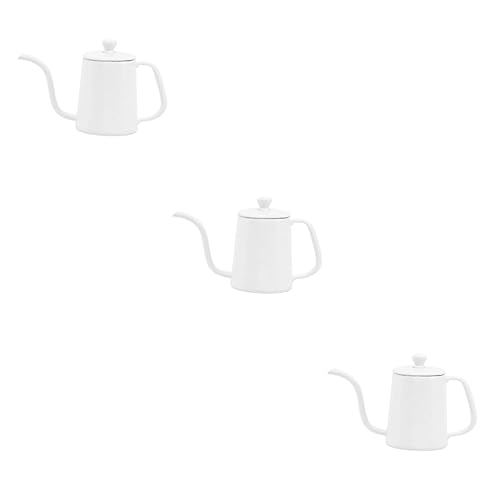 ibasenice 3st Simulation Kaffeekanne Mini-kaffeekocher Mini-kaffeekessel Gefälschter Simulierter Kaffeekessel Simulierter Übergießkessel Metall Ob11 Handheld Weiß Kleiner Wasserkocher von ibasenice