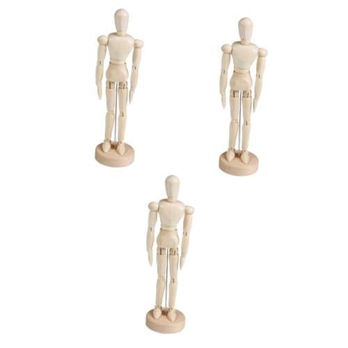 ibasenice 3st Skizzieren Der Menschlichen Figur Männchen Künstlerpuppe Modell des Menschlichen Körpers Mannmodell Künstler-Mannequin-Modell Zeichnung Holz Menschlicher Körper Hölzern von ibasenice