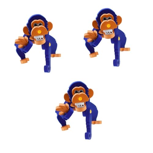 ibasenice 3st Squiz-Spielzeug Schimpansen Spielzeug Schaumpuzzle Schaumbausteine Desktop-Spielzeug Puzzles Für Erwachsene Tierisches Spielzeug Lernspielzeug Dreidimensional Rätsel Kind von ibasenice
