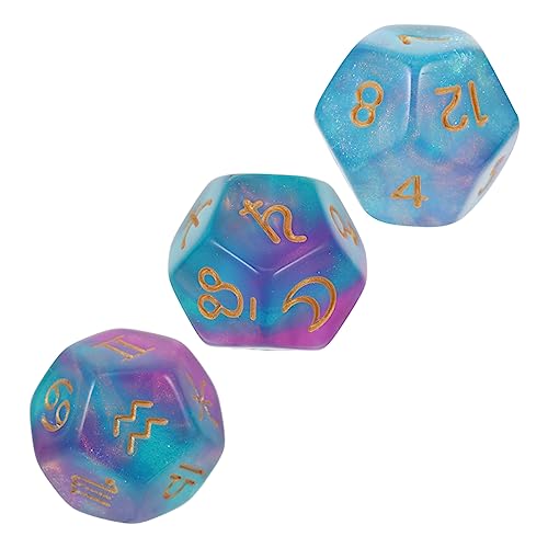 ibasenice 12-seitiges Sternzeichen-würfel-Set – Kreativer Zahlenwürfel Für Lustige Spiele Leicht & von ibasenice
