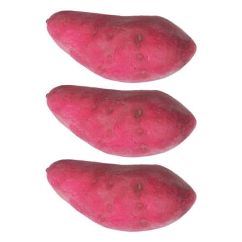 ibasenice Realistische Künstliche Süßkartoffelmodelle 3-teilige Kartoffel-Requisiten Für Küche Fotostudio Und Lernspielzeug von ibasenice