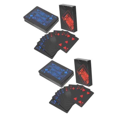 ibasenice 4 Kisten Kartenspielen Karten für Pokerspiele Geschenk für Spiel Tally Spielkarten Geschenke Tischspiel für den Haushalt gedruckte Karten Rechteck Schachbrett Pokertisch Zubehör von ibasenice